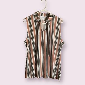 Liz Claiborne Striped Sleeveless Shirt